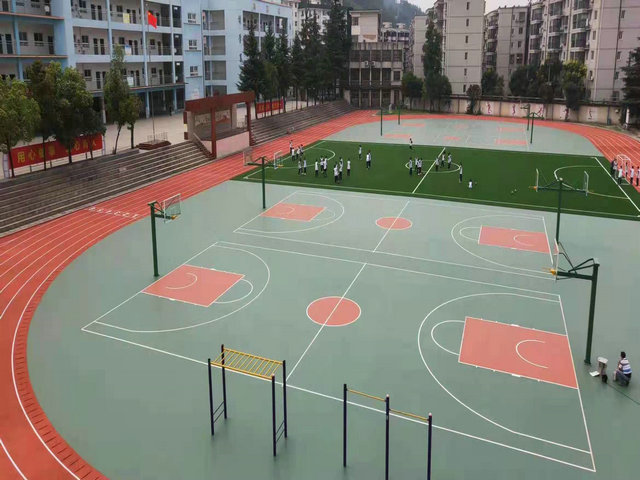 硅PU篮球场材料